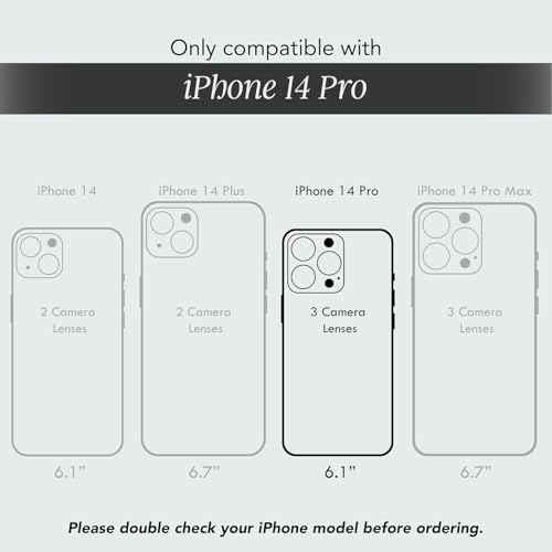 COCOMII Rectangle for iPhone 14 Pro Case, Natural Real Mother of Pearl | Compatible with MagSafe Wireless Charging, Shockproof 10ft Drop Protection, Camera & Screen Protection, Premium Glossy Finish - color: Natural Real Mother of Pearl, size: iPhone 14 P