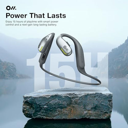 Oladance OWS Sports True Wireless Open-Ear Headphones, IPX8, 15H Playtime - color: Silver
