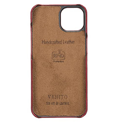 Venito Florence Leather Wallet Phone Case Compatible with iPhone 13 Pro (6.1 inch) - Extra Secure with RFID Blocking - Detachable Phone Wallet (Burnt Red)* - color: Burnt Red, size: iPhone 13 Pro