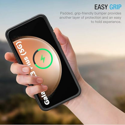 Battery Case for Galaxy S23 Plus, 12000mAh Portable Wireless Charging Case Supporting Carplay, Compatible with Galaxy S23 Plus (6.6 inch) Rechargeable Extended Battery Charger (Black) - size: Galaxy S23 Plus