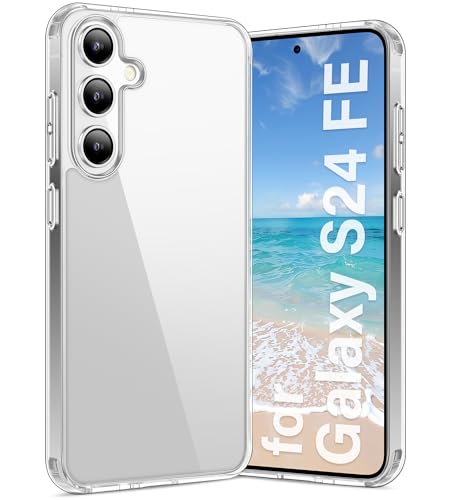 Vakoo Case for Samsung Galaxy S24 FE - Transparent | Anti-Yellowing, Crystal Clear Hard Back, Military-Grade Drop Protection, Supports Wireless Charging - color: Transparent, size: S24 FE