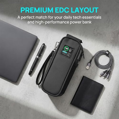 Customized Case for Anker Prime 27650mAh 250W, Flip-Top Dual Window | Charges Without Removing,Check Status Without Opening Case, Fits Cable Ports Directly,Thick EPE Foam Lightweight, Bag Only - style: For Anker 27650