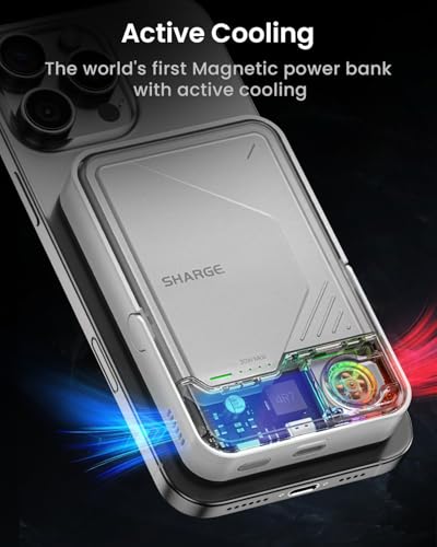 sharge for MagSafe Power Bank Qi2 15W 10000mAh Magnetic Portable Charger