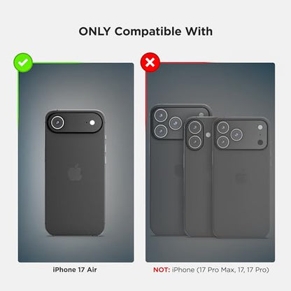 Encased for iPhone Air Case with Belt Clip (Falcon Series) Full-Body Case with Built-in Screen Protector and Phone Holster (Compatible with MagSafe) Black - size: iPhone Air