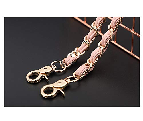 UnnFiko 43" DIY Bag Purse Chain Strap Replacement Crossbody Bag Straps Purse Accessories Straps Handmade Shoulder Bag Charms for Handbag Bags (Pink & Gold, Metal Chain) - color: Pink & Gold