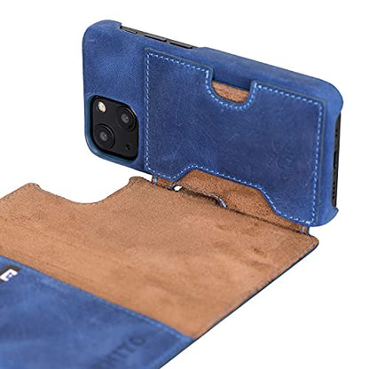 Venito Florence Leather Wallet Phone Case Compatible with iPhone 13 Pro Max (6.7 inch) - Extra Secure with RFID Blocking - Detachable Phone Wallet (Antique Dark Blue)* - color: Antique Dark Blue, size: iPhone 13 Pro Max