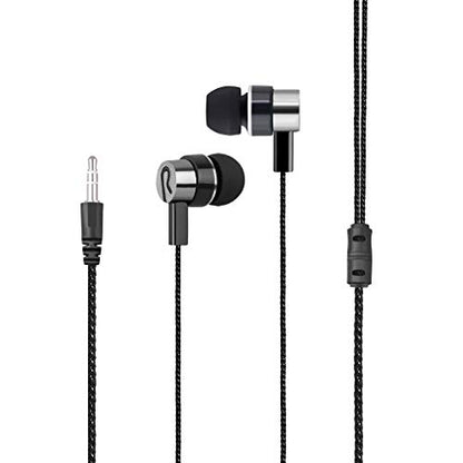 4 Pack Wired Earbuds 3.5MM 3 Pole Stereo Earphone in-Ear Headphone Without MIC 1Meter Braided Cord Headset for MP3 Cassette Recorder CD Player Music Phone Computer Laptop PC Tablet