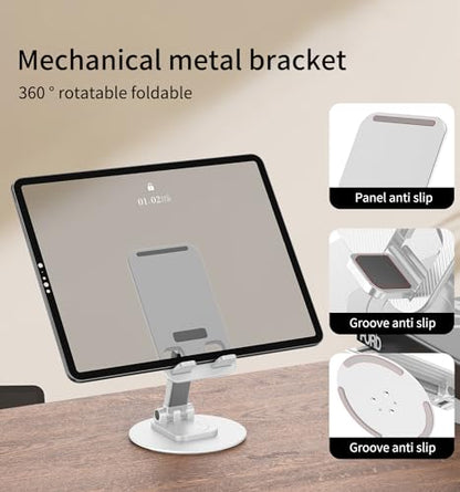 360° Rotating Cell Phone Stand for Desk (K39B-White) - size: K39B-White