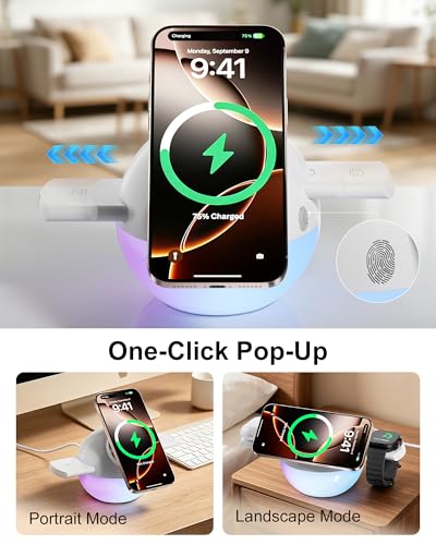 3-in-1 MagSafe Qi2.2 25W Fast Wireless Charger, iPhone Apple Watch