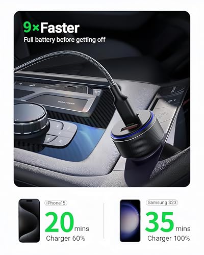 Car Charger for iPhone 17/17 Pro Max USB C Fast Charger,2Pack 90W 3-Port Charger Adapter for iPhone 16/16 Plus/16 Pro/16 Pro Max/15/14/Pro Max/AirPods4/ iPad Pro/Mini, (USB C to C Cable) - size: 4