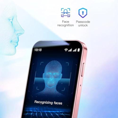A15 Mini Phone, Unlocked Mini Smartphone with 3.0" HD Touch Screen,Tiny Android Small Cell Phone,2GB+16GB+Expandable TF Card,Quad Core Tiny Phone,Face Unlock/GPS.（Purple） - color: Purple