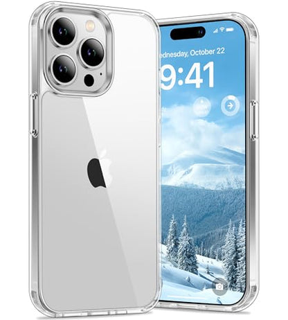 Vakoo Clear Case for iPhone 15 Pro Max, Anti-Yellowing | Hard Back with Military-Grade Drop Protection, Wireless Charging Compatible - color: Transparent, size: iPhone 15 Pro Max