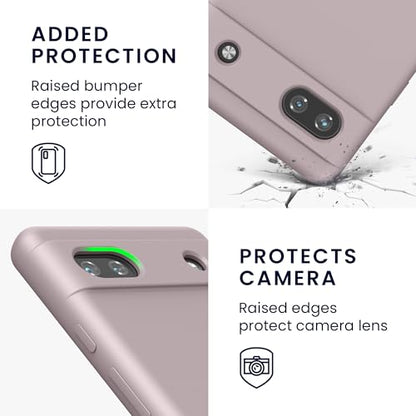 kwmobile Case Compatible with Google Pixel 6a Case - TPU Silicone Phone Cover with Soft Finish - Purple Cloud - color: Purple Cloud, size: Pixel 6a