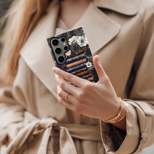 Case for Samsung Galaxy S26 Ultra,Camera Protection Soft Glossy Phone Case - Book Flowers Retro - color: Book Flowers Retro, size: Samsung Galaxy S26 Ultra