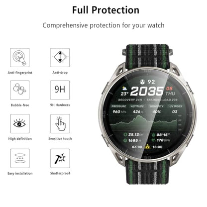 6-Pack Tempered Glass for Amazfit Cheetah 2 Ultra Watch 1.5" Screen Protector 47mm, AUUYYA 9H HD Clear Anti-Scratch Tempered Glass Protection Film for Amazfit Cheetah 2 Ultra, Bubble Free Anti Scratch - size: Amazfit Cheetah 2 Ultra