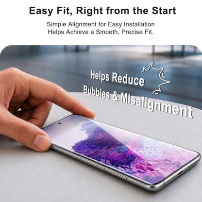 [3 Pack] 3D Curved Tempered Glass for Galaxy S20 Plus Screen Protector - size: 6.7 Inch-Samsung S20 Plus