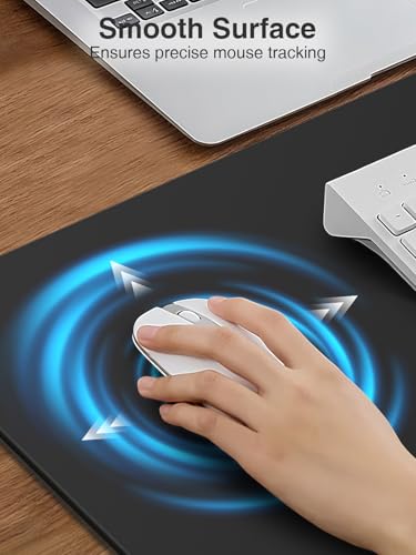 Wireless Charging Mouse Pad, 31.5"x15.8" Large Desk Mat, Smooth Glide - color: Black-31.5"x15.8"-Right