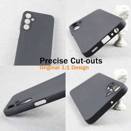 TENOC Phone Case for Samsung Galaxy A14 4G/5G, Black Case Anti-Fingerprint Protective Bumper Matte Cover - color: Black Matte, size: A14