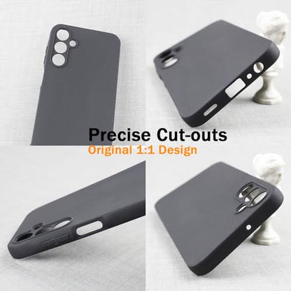 TENOC Phone Case for Samsung Galaxy A14 4G/5G, Black Case Anti-Fingerprint Protective Bumper Matte Cover - color: Black Matte, size: A14