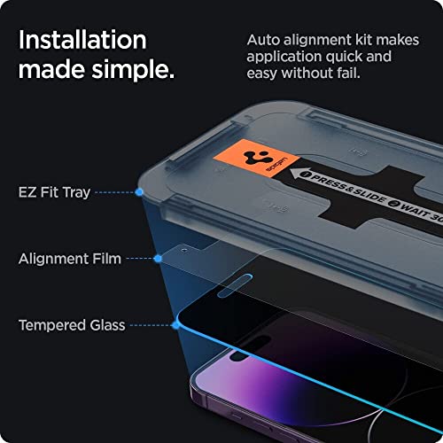 Spigen GlasTR EZ FIT Privacy Screen Protector for iPhone 14 Pro Max - size: iPhone 14 Pro Max