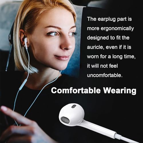 2 Pack for iPhone Headphones Wired Earbuds, in-Ear Headphones with Lighting Connector, Earphones Built in Microphone & Volume Control, Compatible with iPhone 14 13 12 11 XR XS X 8 7 Pro Pro Max Plus