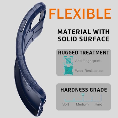 Rugged Shield 8ft Drop Proof TPU Thick Armor Tactical Protective Case Compatible with iPhone 15 Plus (6.7 inches) - Navy Blue - color: Navy Blue, size: iPhone 15 Plus