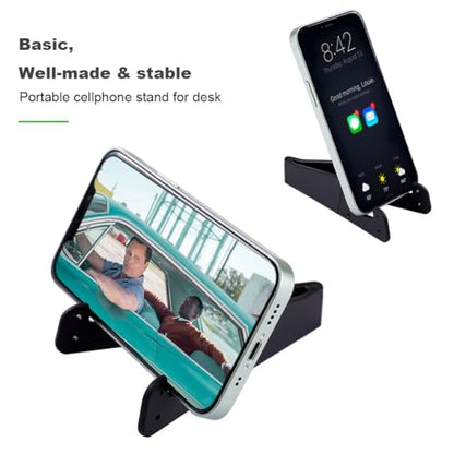 Kemoxan 8 Pack Portable Cell Phone Stand for Desk, Colourful Pocket Smartphone Kickstand, V Small Phone Travel Mount 【0.4" Slot Width】 Compatible with Universal iPhone IPads Android Kindle - color: 8 pack