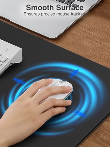 Magnetic Wireless Charging Mouse Pad, 31.5"x15.8" Large Desk Mat - color: Black