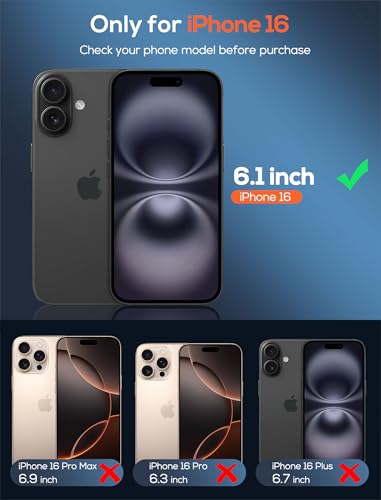 4 Pack for iPhone 16 Screen Protector，Premium Tempered Glass Film 9H Hardness，Scratch Resistant，Bubble Free，Easy Installation，Ultra Durable，HD Clear，Case Friendly [6.1 inch] - size: iPhone 16