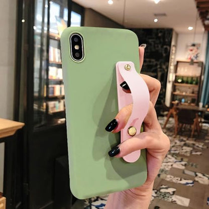 TENOC Phone Grip 2 Pieces Pink Universal Sticky Finger Strap Holder for Smartphone or Cell Phone Case