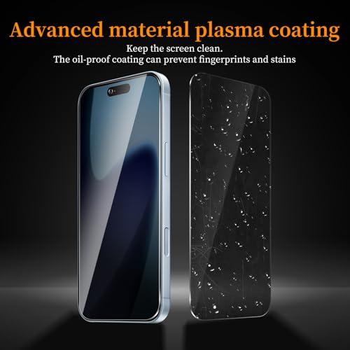 3+3 Pack Privacy Screen Protector for iPhone 17 Air，3 Anti-Spy Tempered Glass Film+3 Camera Lens Protector, Anti-Scratch, 9H Hardness，Compatible phone cases，High definition