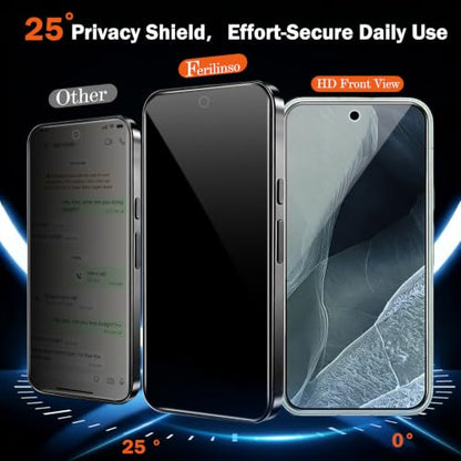 Ferilinso Privacy Screen Protector for Google Pixel 11, Tempered Glass - size: Google Pixel 11-6.3 IN