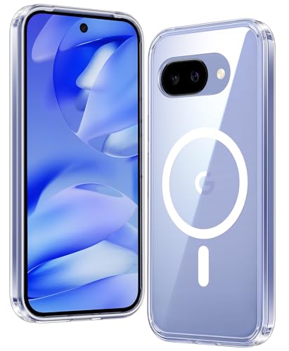 FNTCASE for Google Pixel 9a Phone Case Clear Compatible with Magsafe | Anti Yellowing, Military Grade Drop Protection, Slim Phone Cases, Shockproof Protective Bumper, Transparent Cell Cover - color: A-Clear, size: for Google Pixel 9a (6.3 inch)