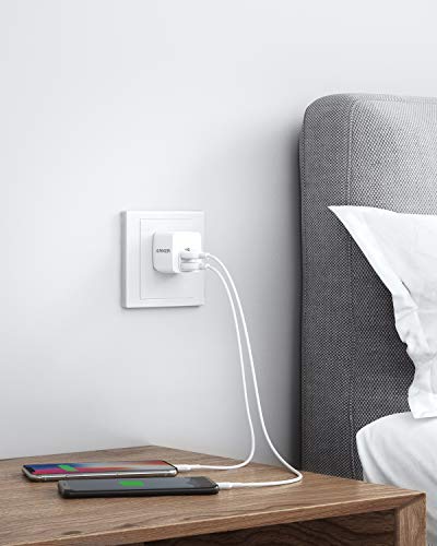 Anker 2-Pack USB Charger, Dual Port 12W Wall Charger with Foldable Plug, Compatible with iPhone XS/X/8/8 Plus/7/6S/6S Plus, iPad, Samsung Galaxy Note 5/Note 4, HTC, Moto, and More Devices