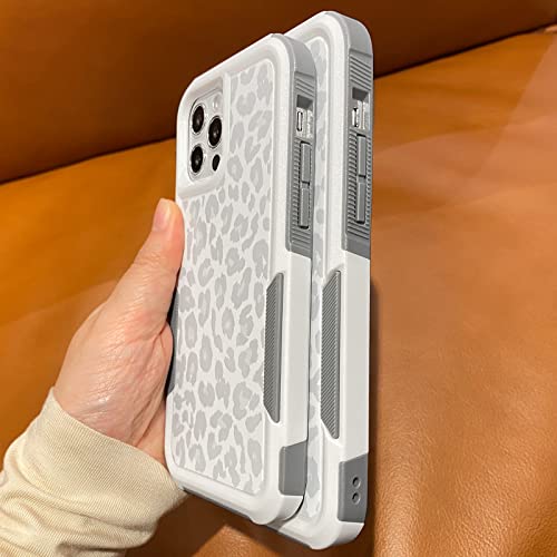 Case for iPhone 11, White Leopard Light Gray | Cheetah Print, Heavy Duty, Shockproof, Full Body Protection, Rugged - color: iPhone 11