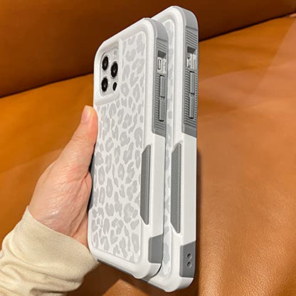 Case for iPhone 11, White Leopard Light Gray | Cheetah Print, Heavy Duty, Shockproof, Full Body Protection, Rugged - color: iPhone 11
