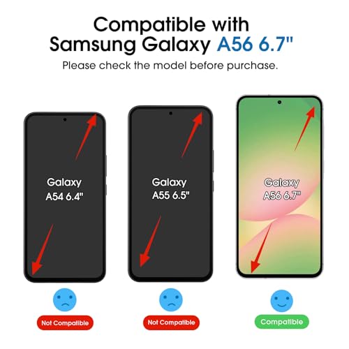 amFilm OneTouch for Samsung Galaxy A56 Screen Protector Tempered Glass - size: A56-6.7"