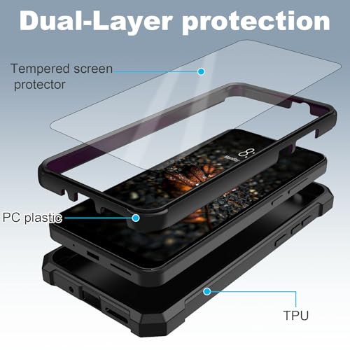 for Schok Volt Sv67q Sv67332 Case with Screen Protector, Military Grade Drop Protection, Dual Layer Hybrid Shockproof Protection TPU Phone Case for Schok Volt Sv67q, Lion - color: Lion