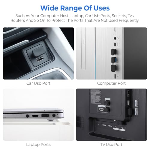 50PCS USB C Dust Plug Cover Silicone Charging Port Protector Caps