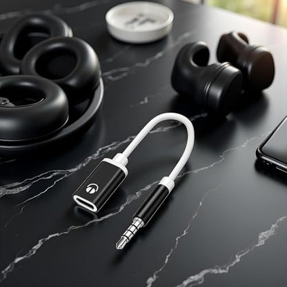 3.5mm USB to Aux Adapter 3.5mm Analog Cable Type-C Converter Earphone Compatible with MP3 Players Aux Adapter,CD Players, Laptops, Tablets, Smartphone,Headphone Adapters (Black)