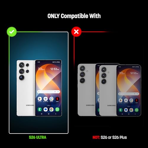 Encased DuraClip for Samsung Galaxy S26 Ultra Belt Clip Case with Phone Holster and Kickstand - size: S26 Ultra