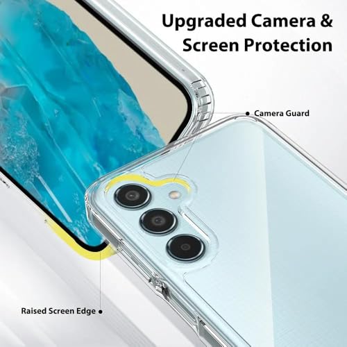 for Samsung Galaxy A26 5G Case Crystal Clear Slim Hard Case Hybrid Shockproof Bumper with Tempered Glass Screen Protector Full Body Anti-Yellow Anti-Scratch Phone Protective Cover - color: Galaxy A26 5G