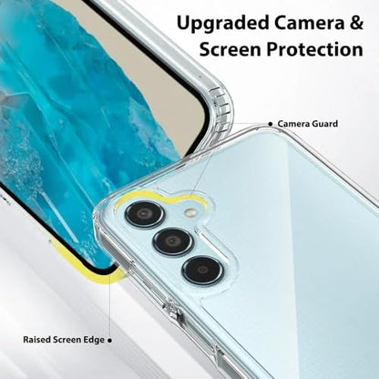 for Samsung Galaxy A26 5G Case Crystal Clear Slim Hard Case Hybrid Shockproof Bumper with Tempered Glass Screen Protector Full Body Anti-Yellow Anti-Scratch Phone Protective Cover - color: Galaxy A26 5G