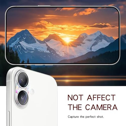 Bling Diamond Camera Lens Protector Compatible with iPhone 17, Metal Glitter Gem Camera Cover，9H Tempered Glass lens full Screen Protector with 3D Rhinestone Sparkle - size: for iPhone 17