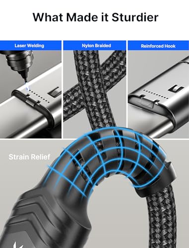 JSAUX 100W USB C to USB C Cable, 2-Pack 6.6FT, 5A Fast Charging, Black - color: Black, size: 6.6 ft+6.6 ft