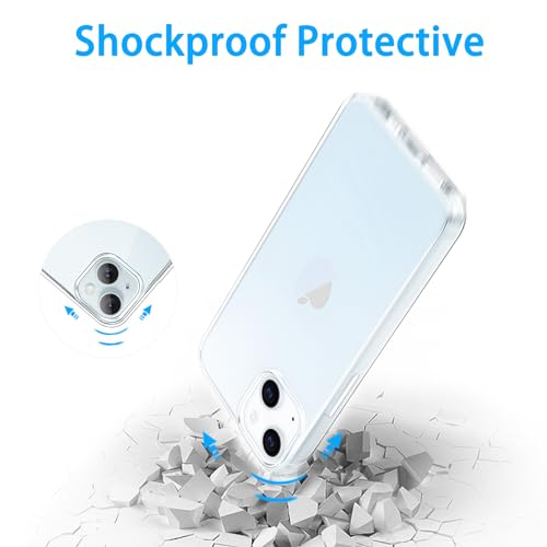 JJGoo Compatible with iPhone 15 Case Clear, Soft Clear TPU Phone Cases, Shockproof Transparent Bumper Cover Slim Thin Phone Case - color: Clear