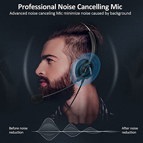 AGPTEK® Hands-Free Call Center Noise Cancelling Corded Headset - size: Monaural Headset
