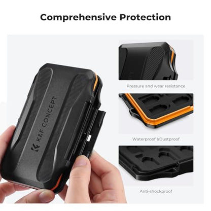 K&F CONCEPT 36 Slots Memory Card Case with 4-in-1 Card Reader - size: For 24 Micro SD(TF)+12 SD+Card Reader