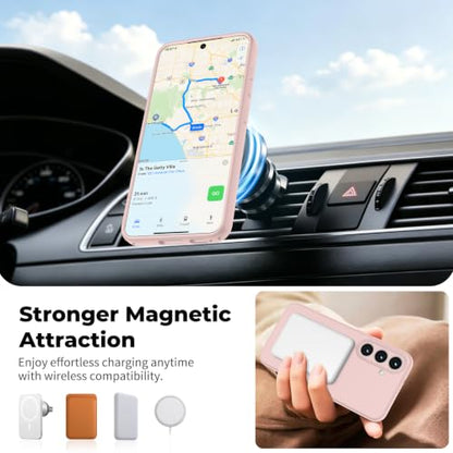 zapica Magnetic for Samsung Galaxy S26 FE Case/S25 FE Case, Pale Pink - color: Pale Pink, size: Samsung Galaxy S26 FE/S25 FE 6.7''
