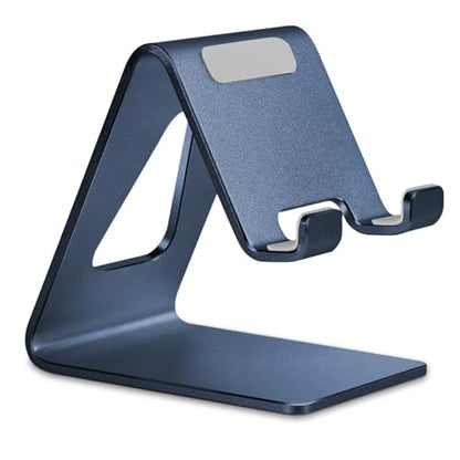 Aoviho Cell Phone Stand for Desk, Aluminum Phone Holder,Navy Blue - color: Navy Blue